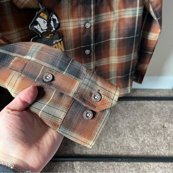 Dixxon Women's Small The Irish Goodbye Flan.nel Button-down NWT - Picture 5 of 9